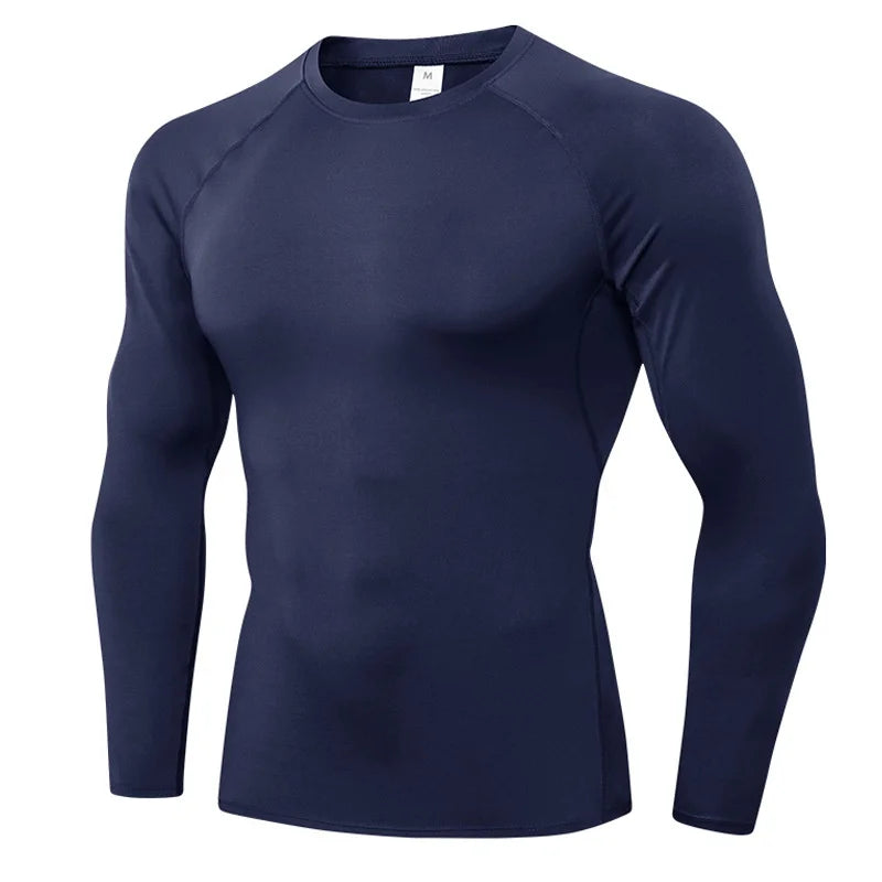 Men's Long Sleeve Compression Top – Gym Base Layer