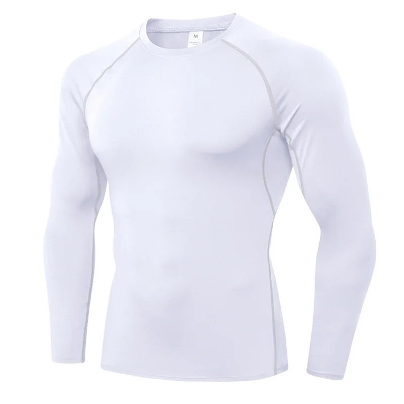 Men's Long Sleeve Compression Top – Gym Base Layer