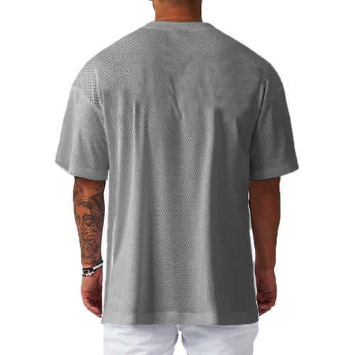 Men's Oversized Mesh Gym T-Shirt – Breathable Training Tee