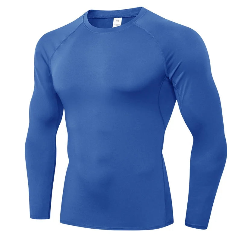 Men's Long Sleeve Compression Top – Gym Base Layer
