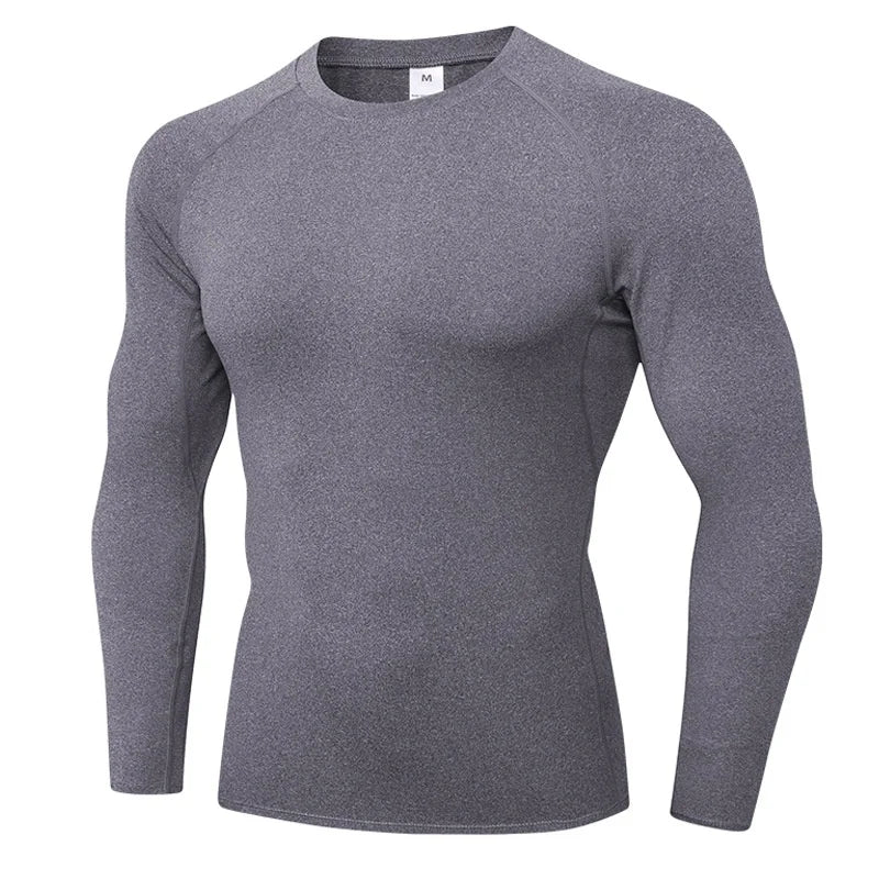 Men's Long Sleeve Compression Top – Gym Base Layer