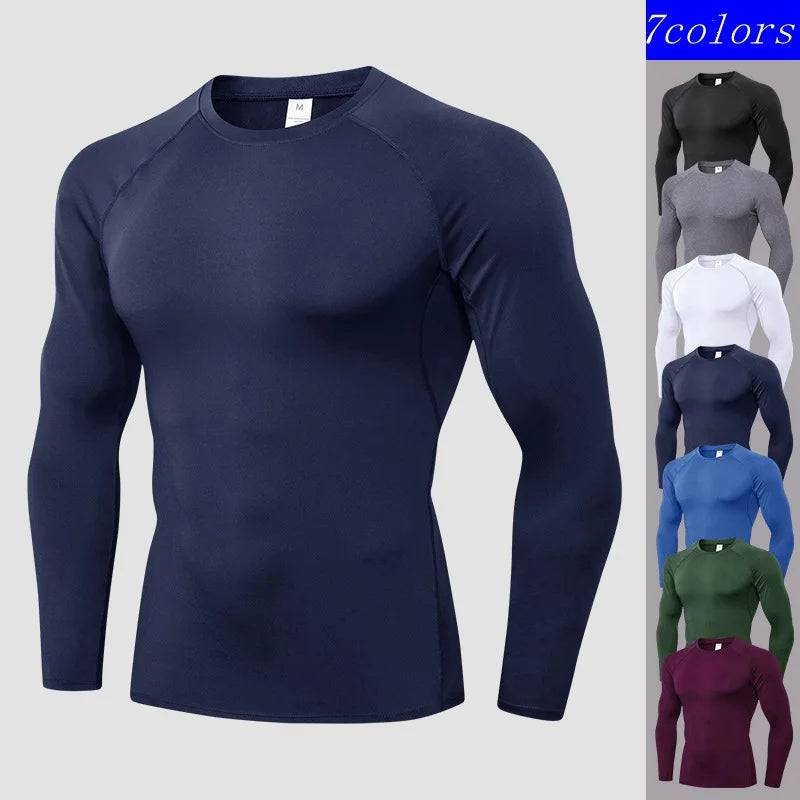 Men's Long Sleeve Compression Top – Gym Base Layer
