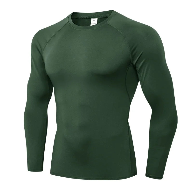 Men's Long Sleeve Compression Top – Gym Base Layer