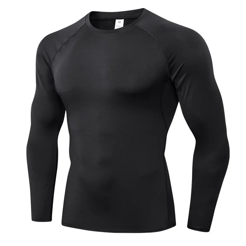 Men's Long Sleeve Compression Top – Gym Base Layer