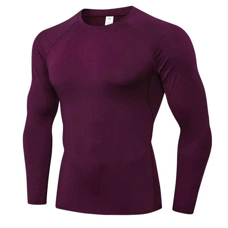 Men's Long Sleeve Compression Top – Gym Base Layer